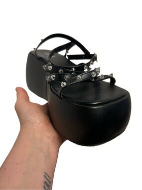 CIDER alt gothic platform cyber goth strappy sandals